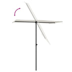 Sonnenschirm mit Aluminium-Mast 180x110 cm Sandweiß