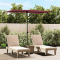 Sonnenschirm mit Aluminium-Mast 2x1,5 m Bordeauxrot
