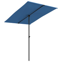 Sonnenschirm mit Aluminium-Mast 2x1,5 m Azurblau