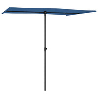 Sonnenschirm mit Aluminium-Mast 2x1,5 m Azurblau