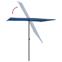 Sonnenschirm mit Aluminium-Mast 2x1,5 m Azurblau