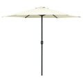 Sonnenschirm mit Aluminium-Mast 270x246 cm Sandweiß