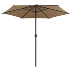 Sonnenschirm mit Aluminium-Mast 270x246 cm Taupe