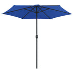 Sonnenschirm mit Aluminium-Mast 270x246 cm Azurblau