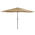 Sonnenschirm mit Metall-Mast 390 cm Taupe