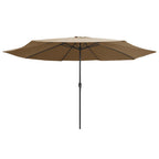 Sonnenschirm mit Metall-Mast 390 cm Taupe