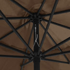 Sonnenschirm mit Metall-Mast 390 cm Taupe