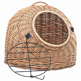 vidaXL Katzen-Transportkorb 50x42x40 cm Natürliche Weide