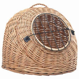 vidaXL Katzen-Transportkorb 50x42x40 cm Natürliche Weide