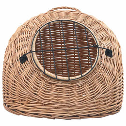 vidaXL Katzen-Transportkorb 50x42x40 cm Natürliche Weide