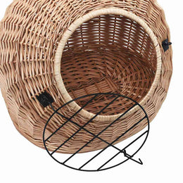 vidaXL Katzen-Transportkorb 50x42x40 cm Natürliche Weide
