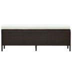 3-tlg. Garten-Lounge-Set mit Auflagen Poly Rattan Braun