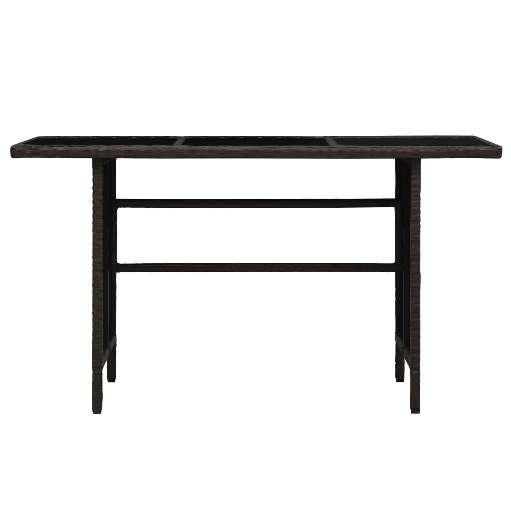 3-tlg. Garten-Lounge-Set mit Auflagen Poly Rattan Braun