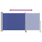 Ausziehbare Seitenmarkise 120x300 cm Blau