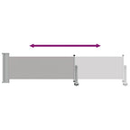 Ausziehbare Seitenmarkise 60×300 cm Grau