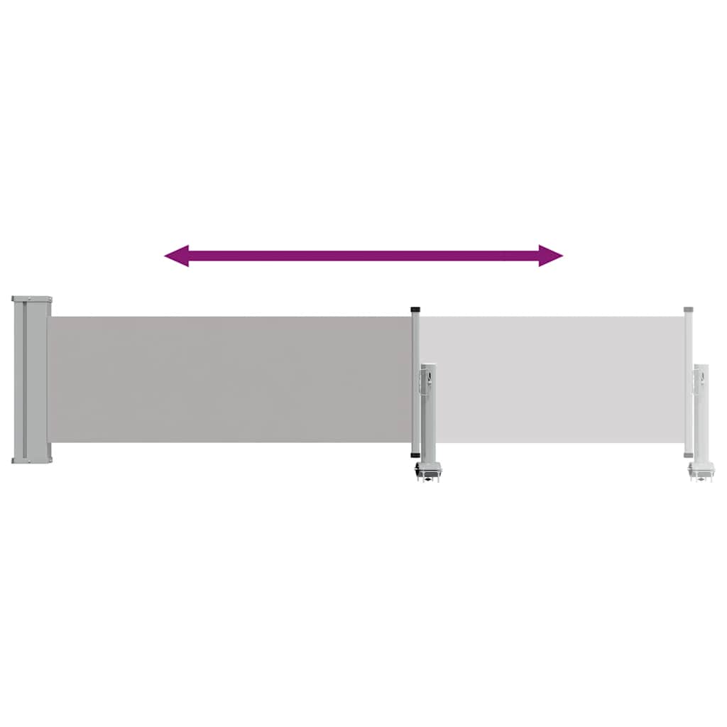 Ausziehbare Seitenmarkise 60×300 cm Grau