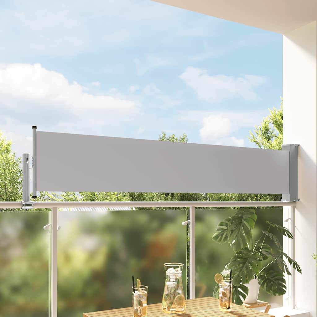Ausziehbare Seitenmarkise 60×300 cm Grau