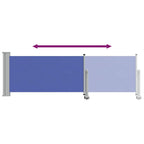 Ausziehbare Seitenmarkise 80×300 cm Blau