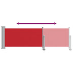 Ausziehbare Seitenmarkise 80×300 cm Rot
