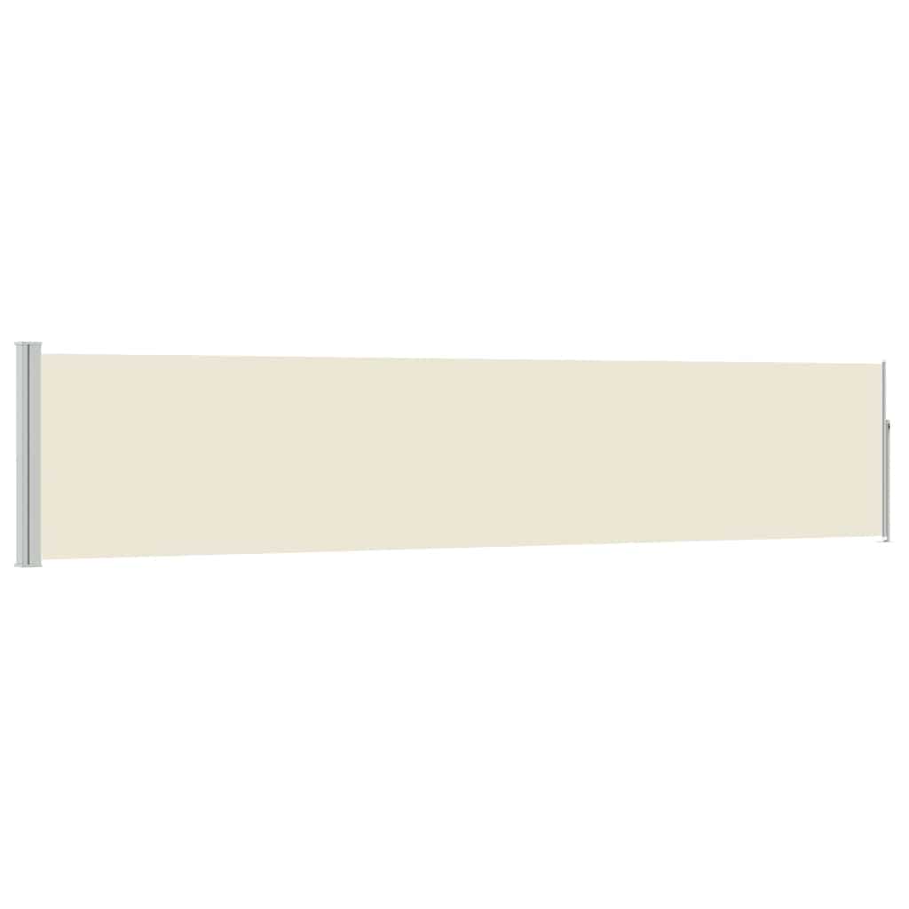 Ausziehbare Seitenmarkise 100×500 cm Creme