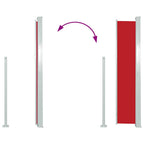 Ausziehbare Seitenmarkise 100×500 cm Rot