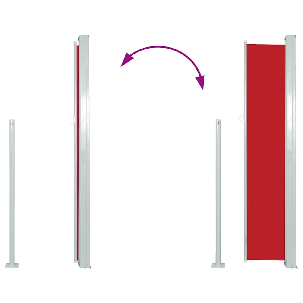 Ausziehbare Seitenmarkise 100×500 cm Rot