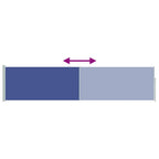 Ausziehbare Seitenmarkise 120×500 cm Blau