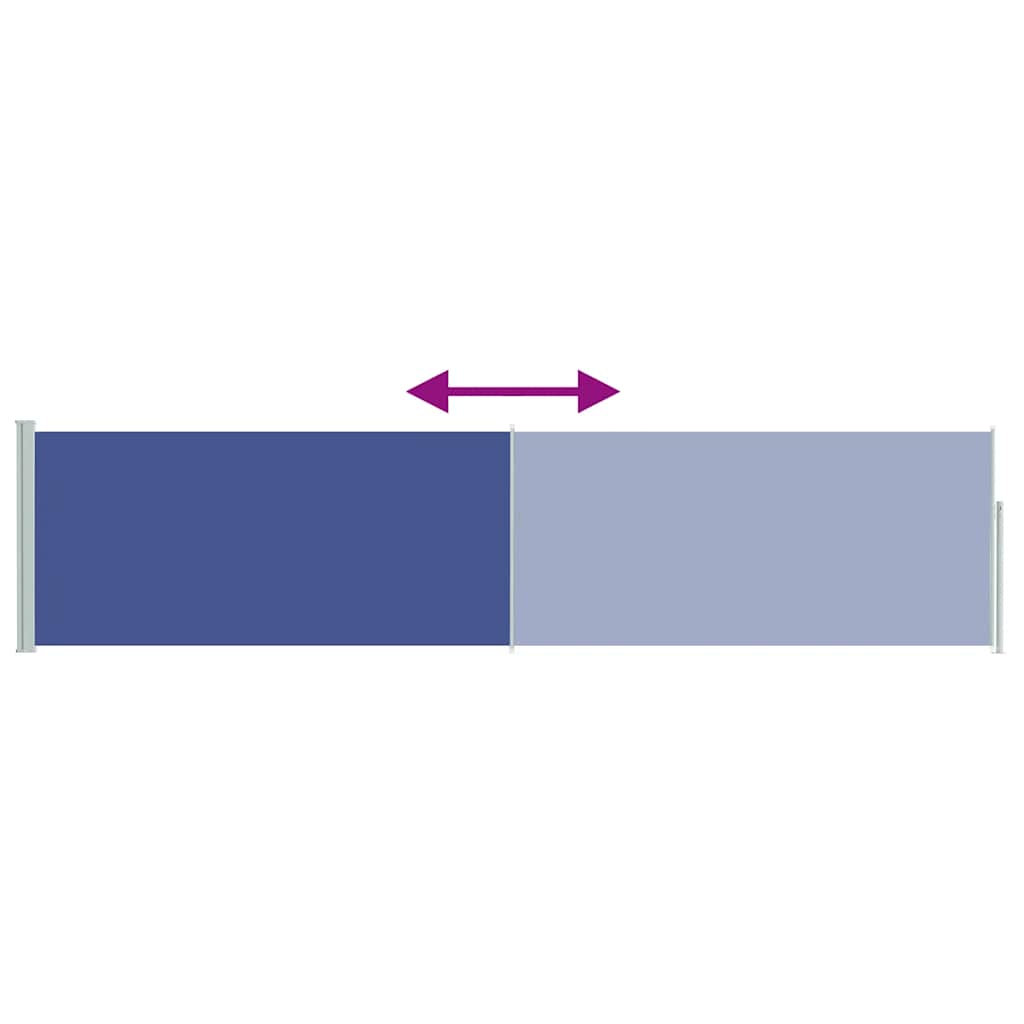 Ausziehbare Seitenmarkise 120×500 cm Blau