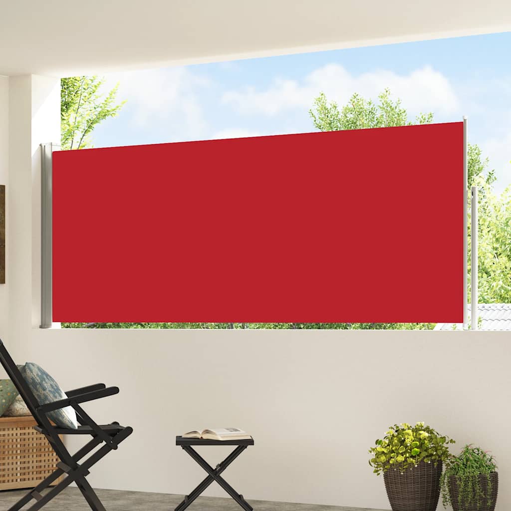 Ausziehbare Seitenmarkise 120×500 cm Rot