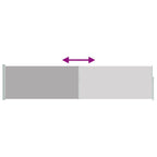 Ausziehbare Seitenmarkise 120×500 cm Grau
