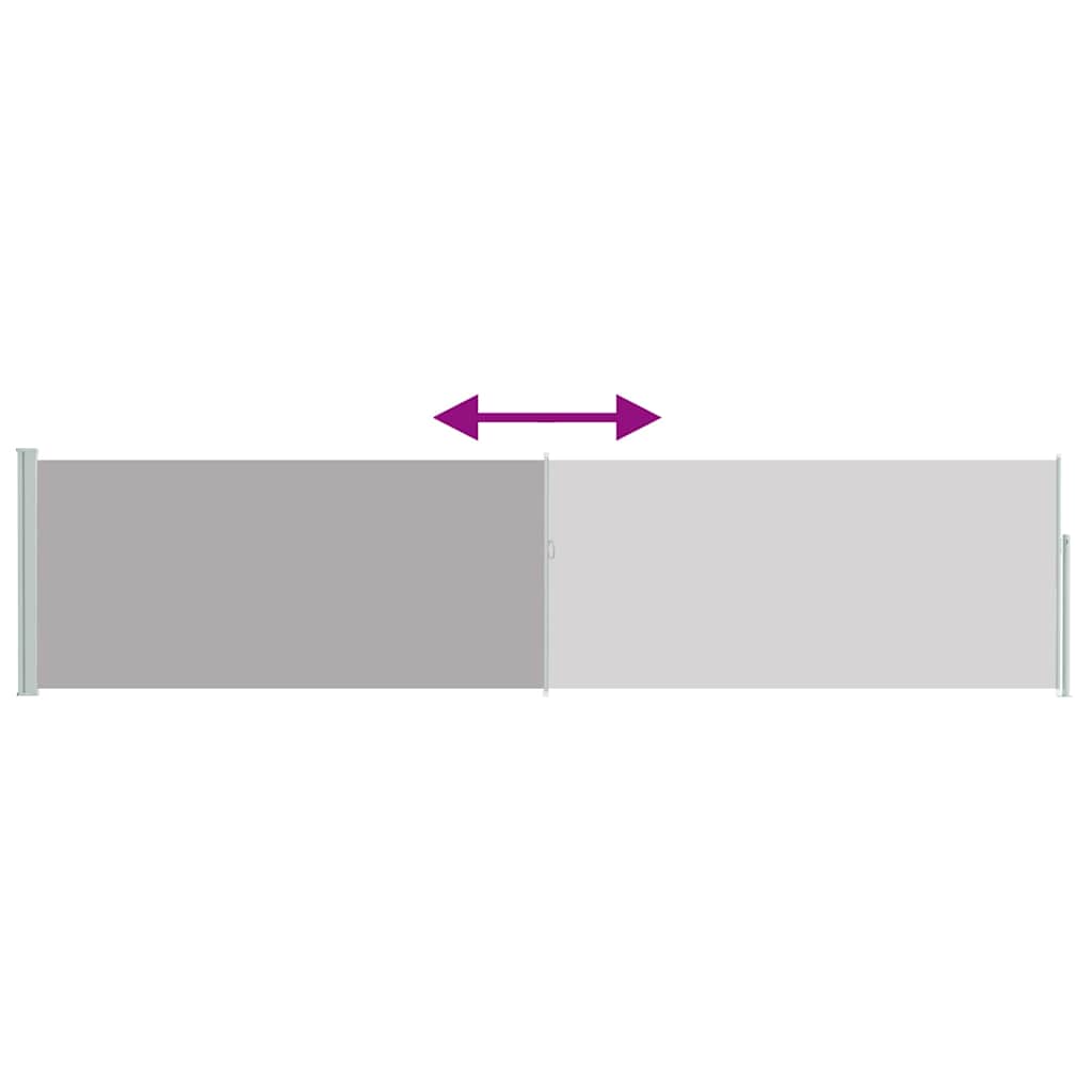 Ausziehbare Seitenmarkise 120×500 cm Grau