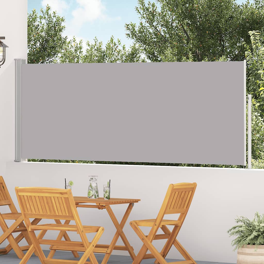 Ausziehbare Seitenmarkise 120×500 cm Grau