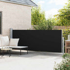 Ausziehbare Seitenmarkise 140×500 cm Schwarz