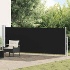 Ausziehbare Seitenmarkise 140×500 cm Schwarz
