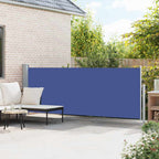 Ausziehbare Seitenmarkise 140×500 cm Blau
