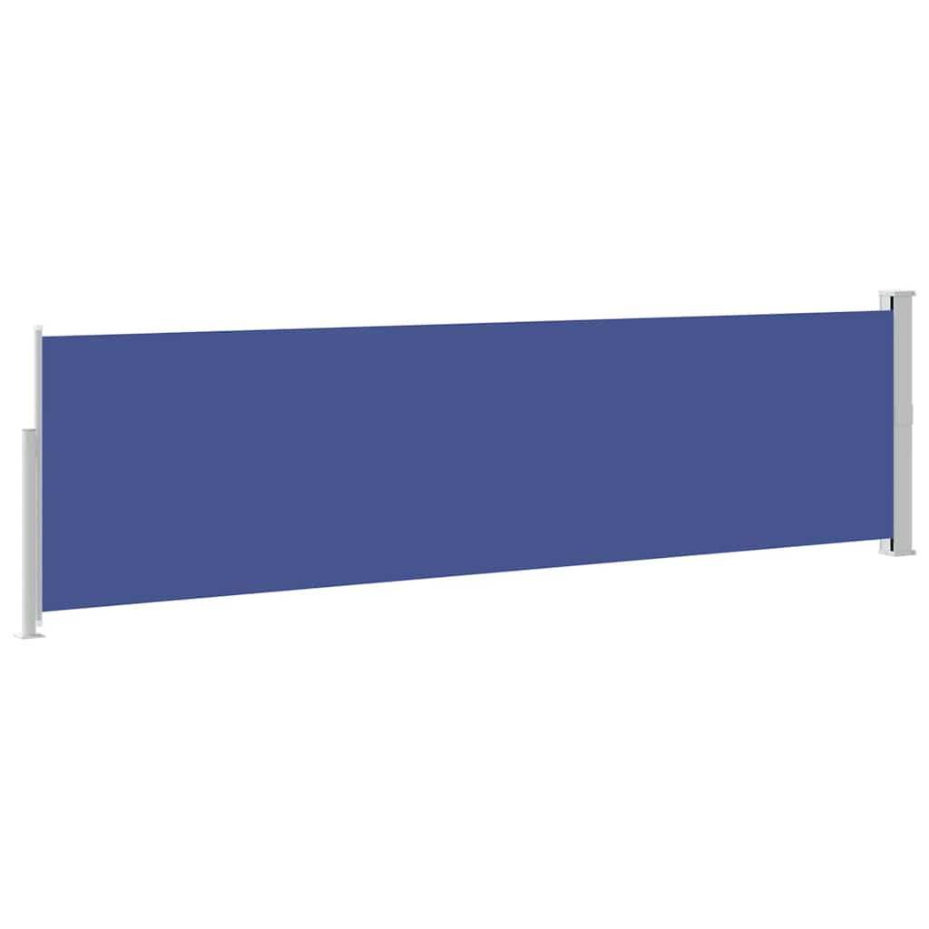 Ausziehbare Seitenmarkise 140×500 cm Blau