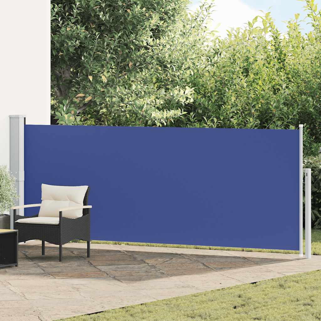 Ausziehbare Seitenmarkise 140×500 cm Blau