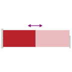 Ausziehbare Seitenmarkise 140×500 cm Rot