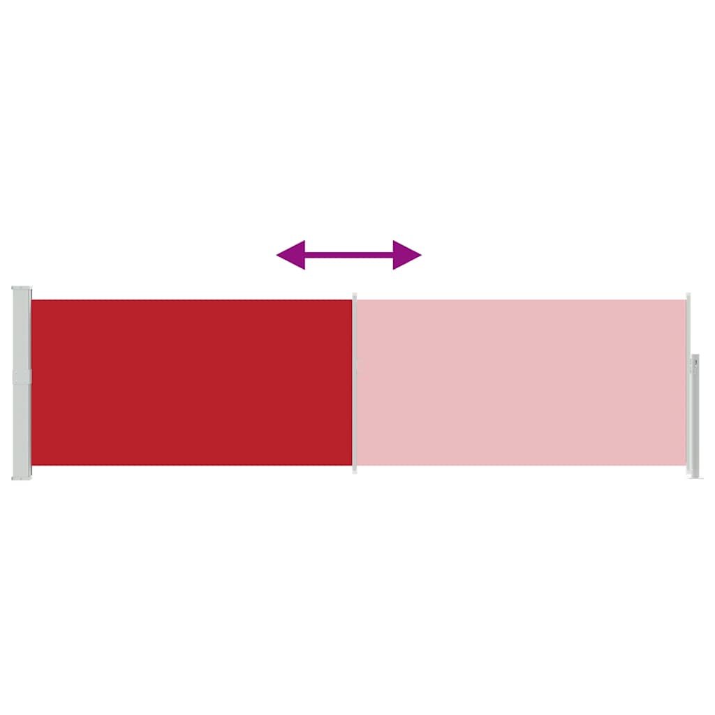 Ausziehbare Seitenmarkise 140×500 cm Rot