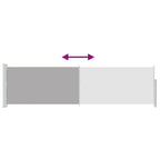 Ausziehbare Seitenmarkise 140×500 cm Grau
