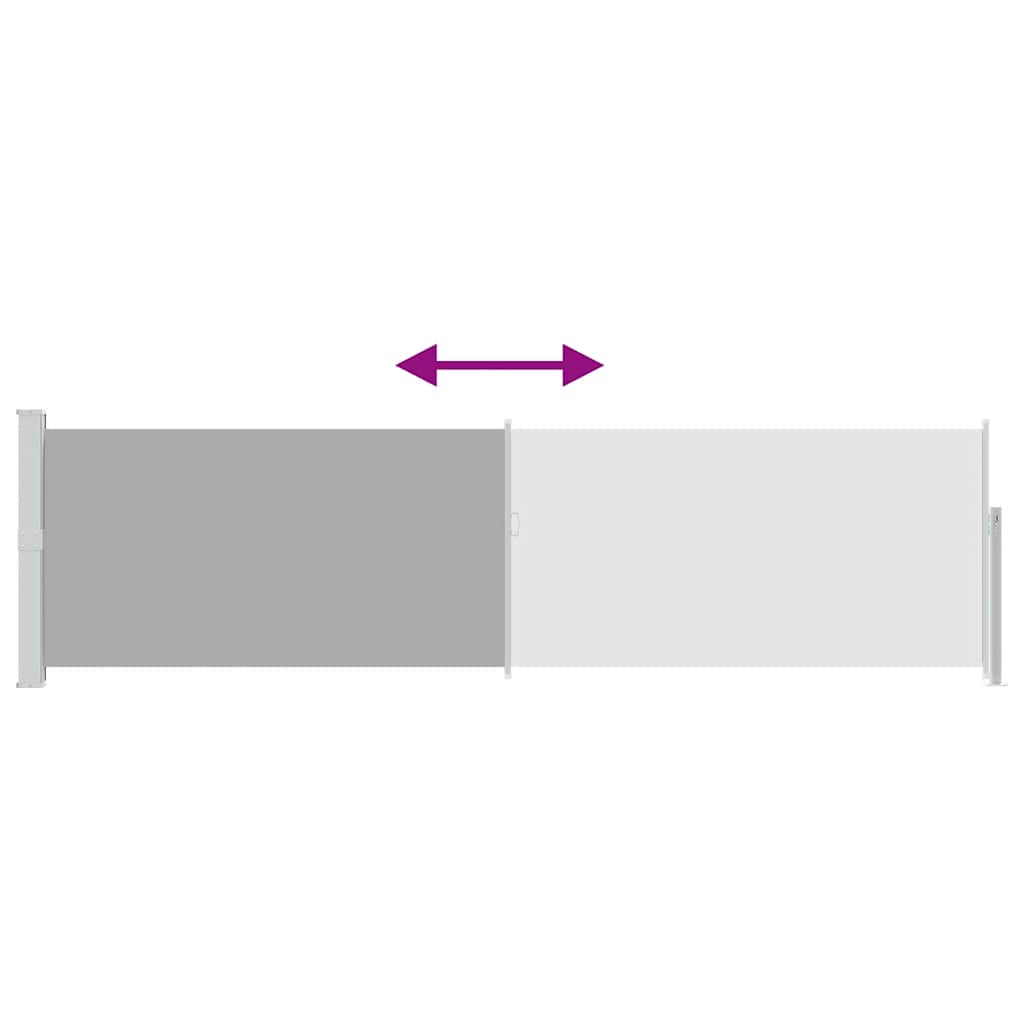 Ausziehbare Seitenmarkise 140×500 cm Grau