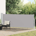Ausziehbare Seitenmarkise 140×500 cm Grau