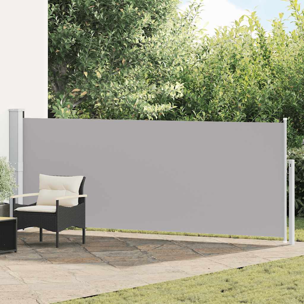 Ausziehbare Seitenmarkise 140×500 cm Grau