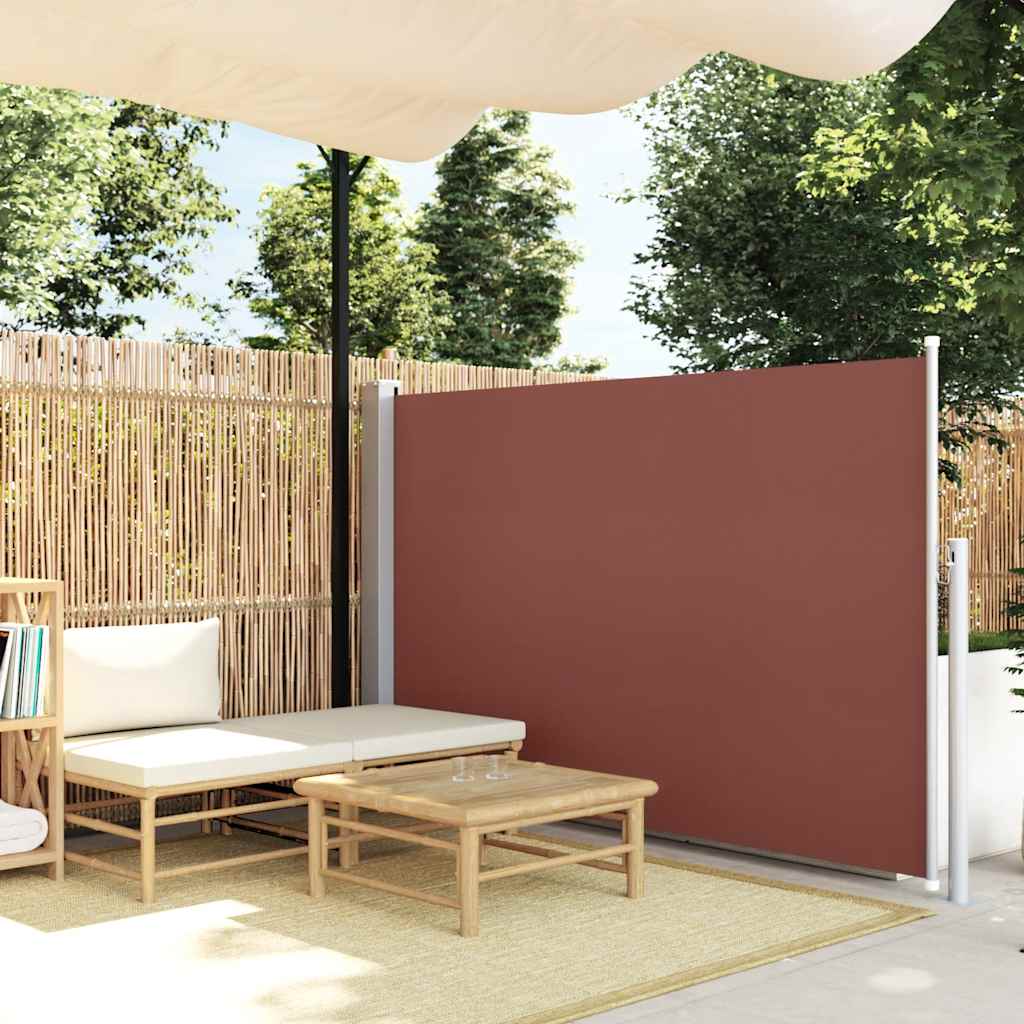 Ausziehbare Seitenmarkise 140×500 cm Braun