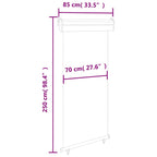 Balkon-Seitenmarkise 85x250 cm Braun