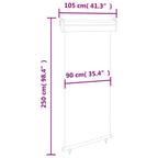 Balkon-Seitenmarkise 105x250 cm Braun