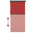 Balkon-Seitenmarkise 125x250 cm Rot