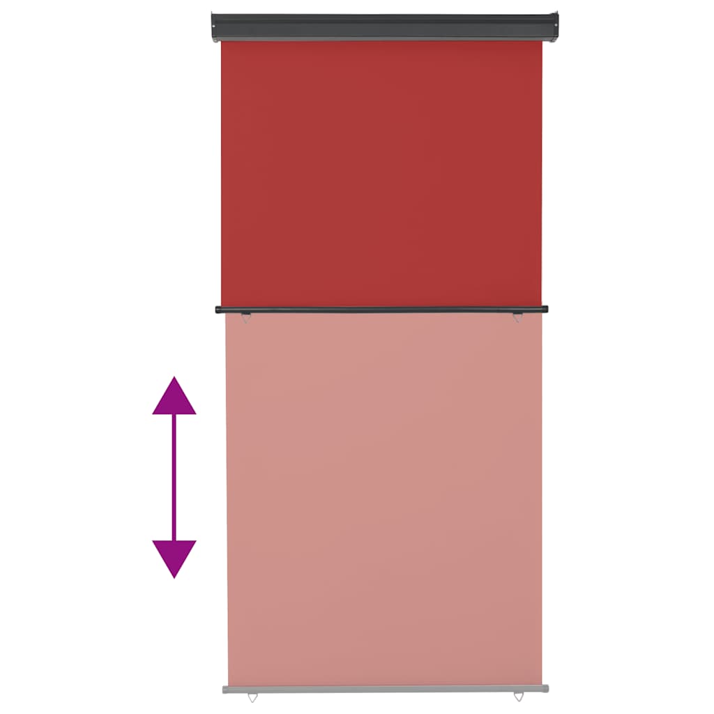 Balkon-Seitenmarkise 125x250 cm Rot