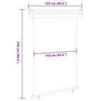 Balkon-Seitenmarkise 125x250 cm Rot