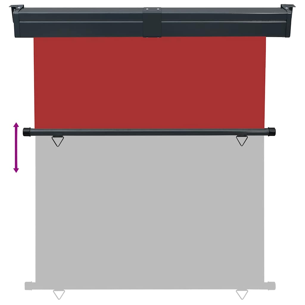 Balkon-Seitenmarkise 165x250 cm Rot
